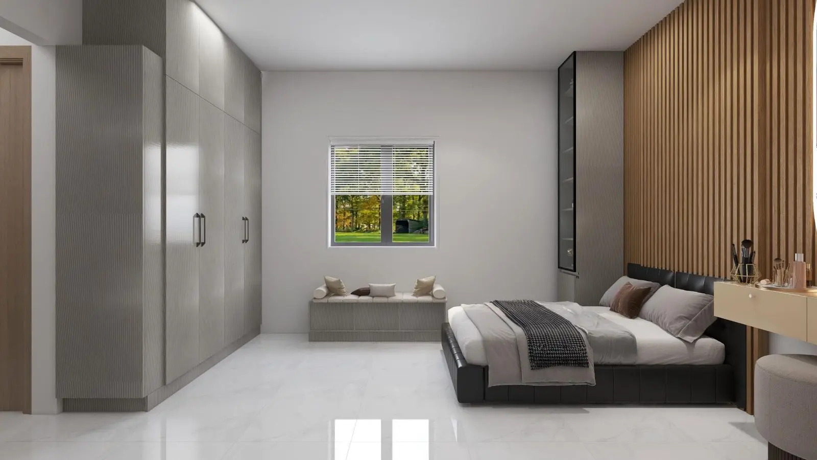 Master bedroom render, alternate view